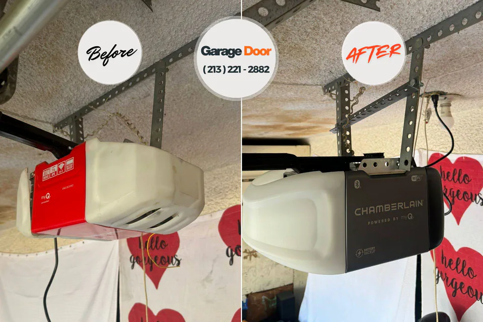 Before and after: garage door repair Kittanning, PA